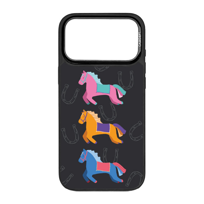 iPhone 17 Pro | 17 Pro Max Matte Mirror Case - Whimsical Horses