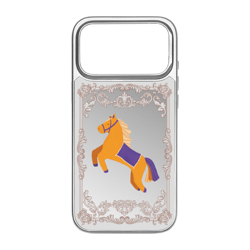 iPhone 17 Pro | 17 Pro Max Mirror Case - Silver Victorian Horse