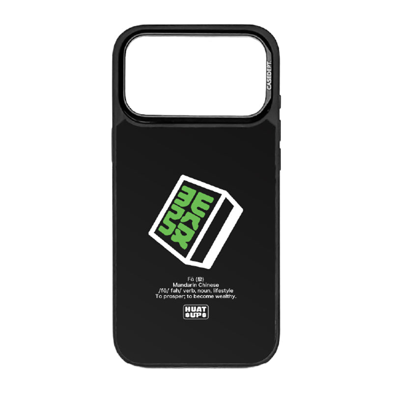 iPhone 17 Pro | 17 Pro Max Mirror Case - Black Huat Up Mahjong Tile Fa