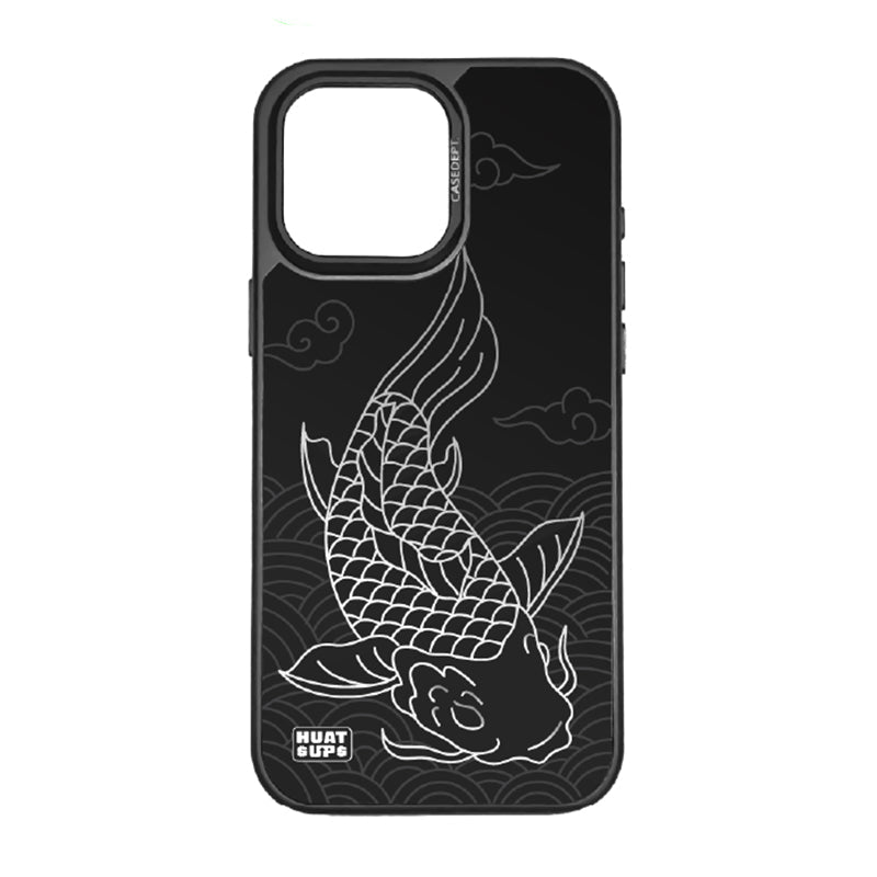 iPhone 16 Pro Max Mirror Case - Black Huat Up Koi