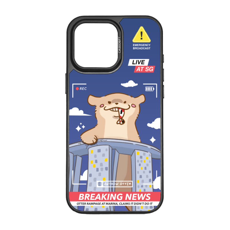 iPhone 16 Pro Max Mirror Case - Black Anyhow Otter Marina Rampage