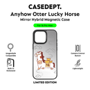 iPhone 16 Pro Max Mirror Case - Black Anyhow Otter Lucky Horse