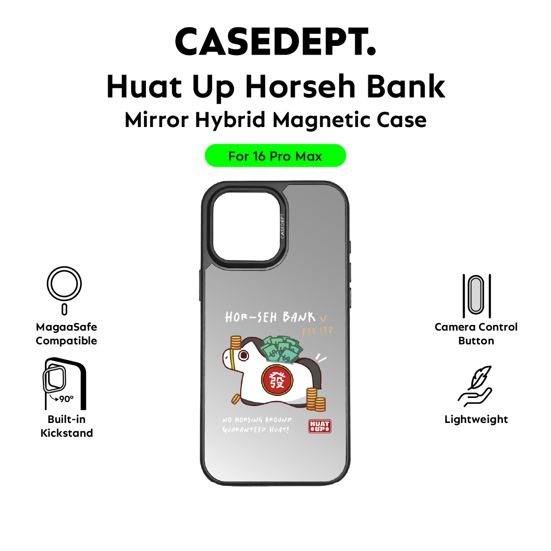 iPhone 17 Pro Max Matte Mirror Case - Huat Up Horseh Bank