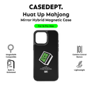 iPhone 16 Pro Max Mirror Case - Black Huat Up Mahjong Tile Fa