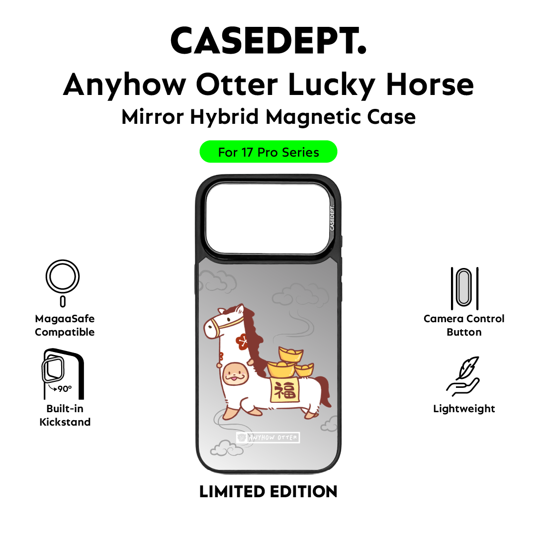 iPhone 17 Pro | 17 Pro Max Matte Mirror Case - Anyhow Otter Lucky Horse