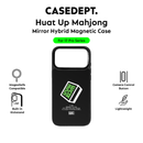 iPhone 17 Pro | 17 Pro Max Mirror Case - Black Huat Up Mahjong Tile Fa