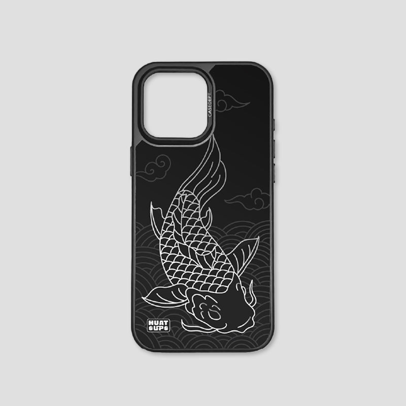 iPhone 16 Pro Max Mirror Case - Black Huat Up Koi