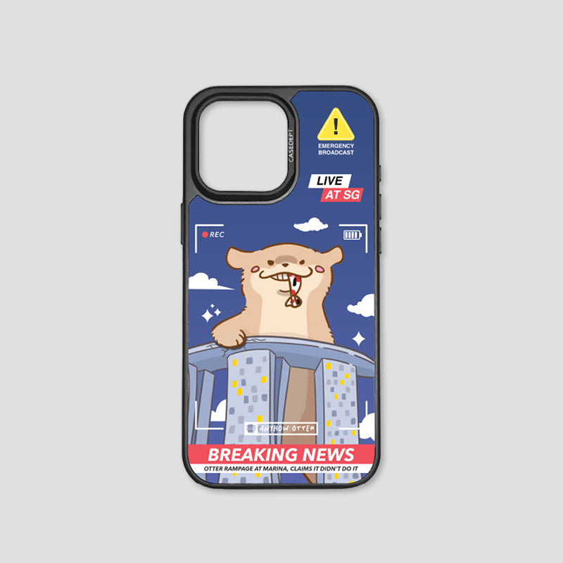 iPhone 16 Pro Max Mirror Case - Black Anyhow Otter Marina Rampage