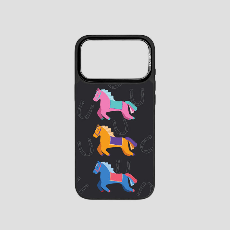 iPhone 17 Pro | 17 Pro Max Matte Mirror Case - Whimsical Horses